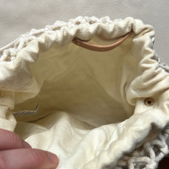 Banana Republic net drawstring top handle canvas bag - Picture 7 of 8